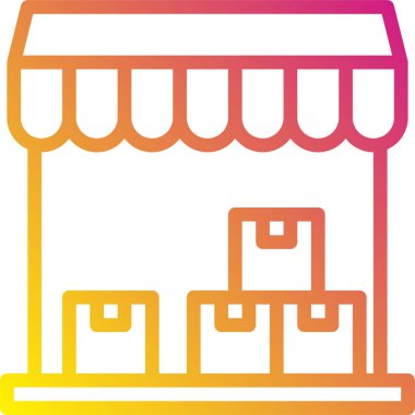 Depo binasının vektör çizimi