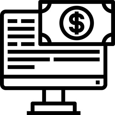 Para kavramının minimalist vektör simgesi 