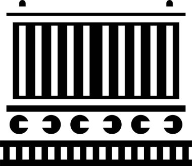 Yük treninin minimalist vektör simgesi