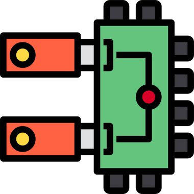 Bilgisayar veri depolamasının vektör illüstrasyon simgesi