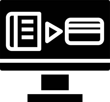 çevrimiçi alışveriş simgesi vektör illüstrasyonu