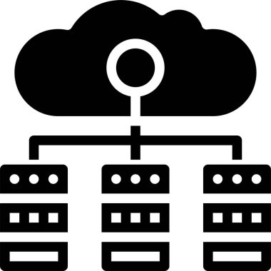 Bulut depolamasının vektör illüstrasyon simgesi 