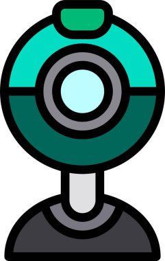 Web kamerası aygıtı simgesi, bilgisayar teknolojisi konsepti