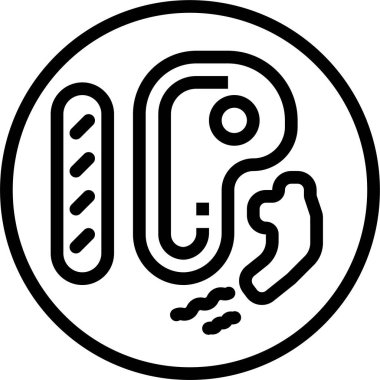 Bifteğin minimalist vektör simgesi