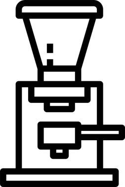 Kahve öğütücüsü düz simgesi, vektör illüstrasyonu