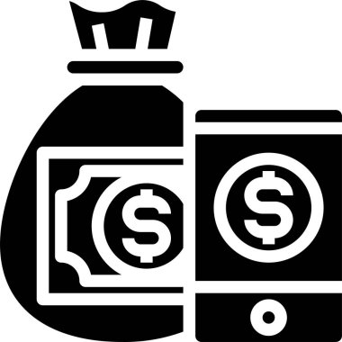 Finansal simge, iş simgesi, para ekonomisi, vektör illüstrasyonu 