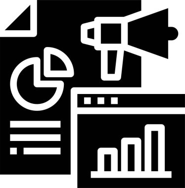 iş raporu minimalist vektör simgesi