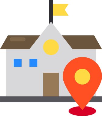 Pin konumunun minimalist vektör simgesi 