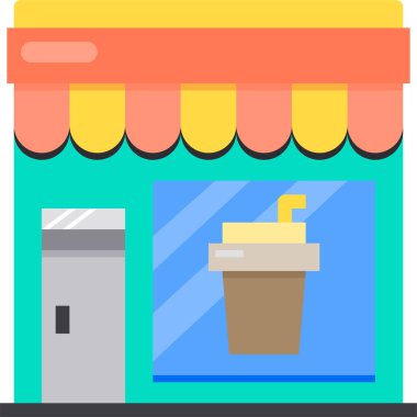 Alışveriş kavramının minimalist vektör simgesi 