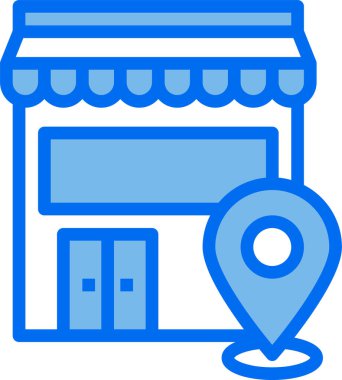 Pin konumunun minimalist vektör simgesi 