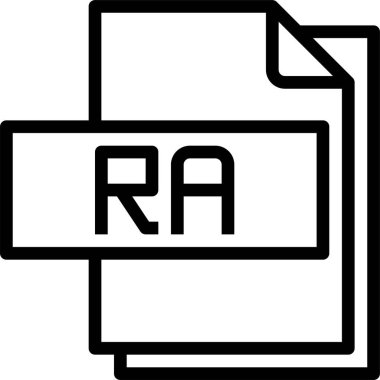 ra dosya biçimi simgesi vektörü