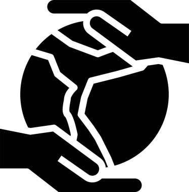 Dünyayı tutan ellerin vektör resimleme simgesi, ekoloji kavramını kaydet 