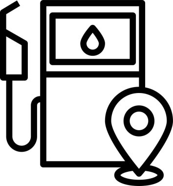 Pin konumunun minimalist vektör simgesi 