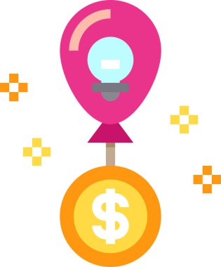 Basit modern fikir simgesi, vektör illüstrasyonu