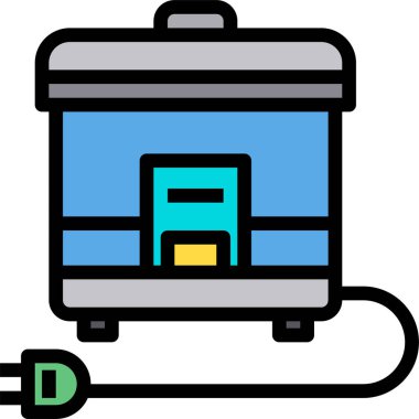 pilav pişiricisinin minimalist vektör simgesi