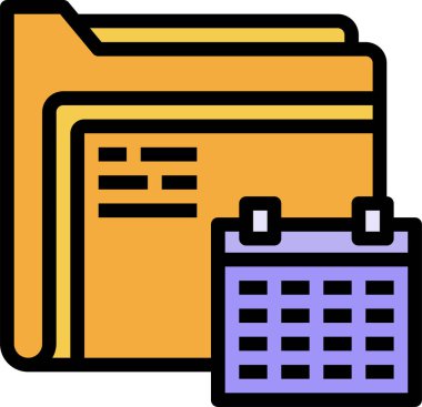 Takvim simgesinin vektör illüstrasyonu