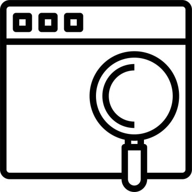 Web arayüzünün minimalist vektör simgesi 