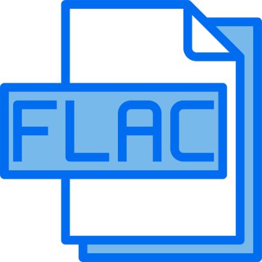 flac dosya biçimi simge vektörü