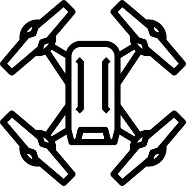 Drone simgesinin vektör illüstrasyonu 
