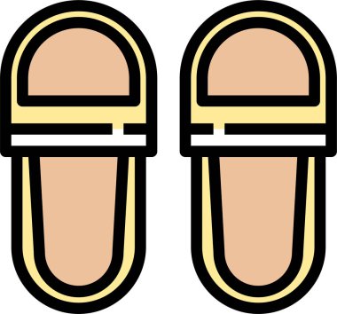 Otel terlikleri vektör illüstrasyonu