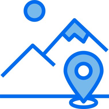 Pin konumunun minimalist vektör simgesi 