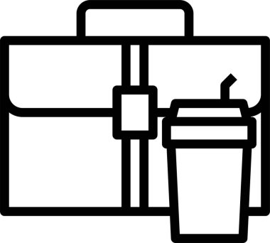 Çanta, evrak çantası ikonu vektör illüstrasyonu 