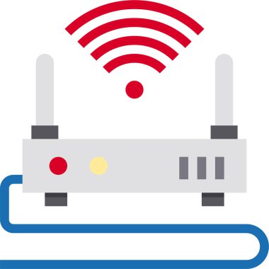 Kablosuz bağlantının basit simgesi, vektör illüstrasyonu