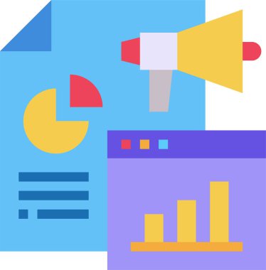 iş raporu minimalist vektör simgesi