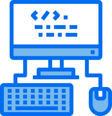 Programlama kodlamasının asgari vektör simgesi 