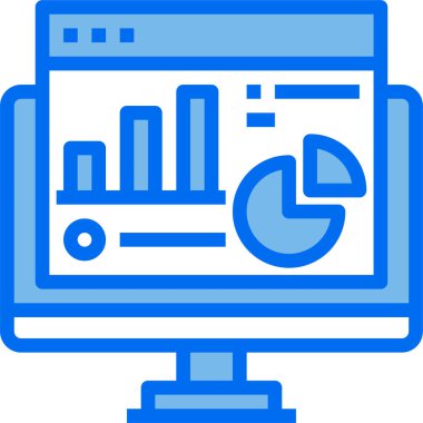 Bilgisayarın stil minimalist vektör simgesi