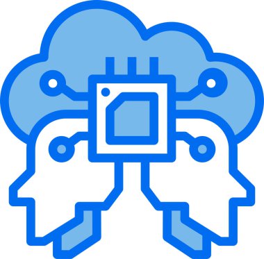 Modern tasarım minimalist vektör simgesi, yapay zeka