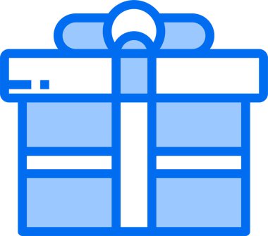 Hediye kutusunun vektör illüstrasyon simgesi