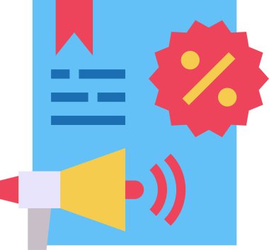 Megafon ikonu vektör illüstrasyonu