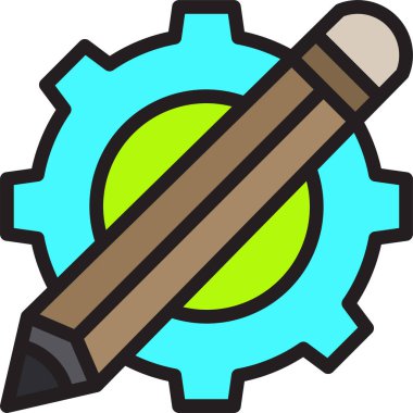 Basit modern fikir simgesi, vektör illüstrasyonu