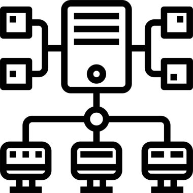 sunucu minimalist vektör simgesi
