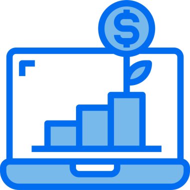 para ve finans büyüme vektörü simgesi