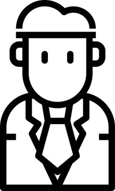 Çalışan iş adamının vektör illüstrasyonu