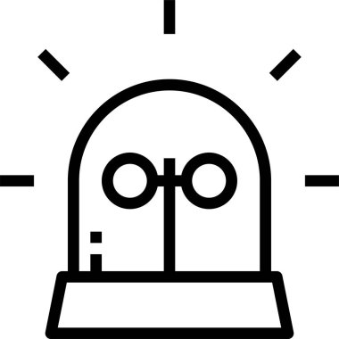 Acil durum ışıklarının vektör illüstrasyonu