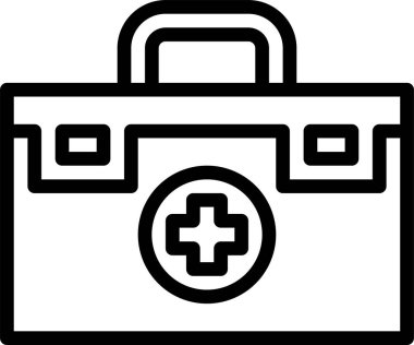İlk Yardım Kutusu simgesi, vektör illüstrasyonu