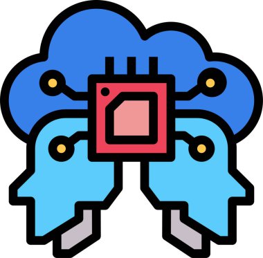 Modern tasarım minimalist vektör simgesi, yapay zeka