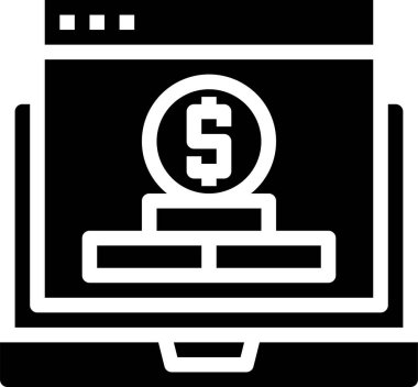 Finansal simge, iş simgesi, para ekonomisi, vektör illüstrasyonu 