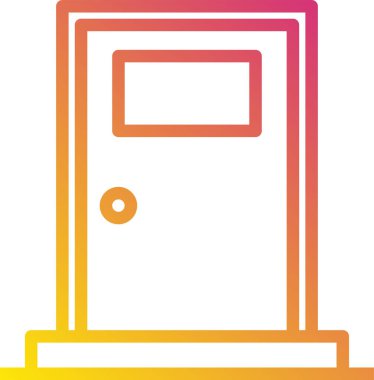 Kapı simgesi, vektör illüstrasyonu 