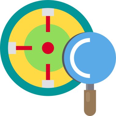 minimalistic vector icon of target concept