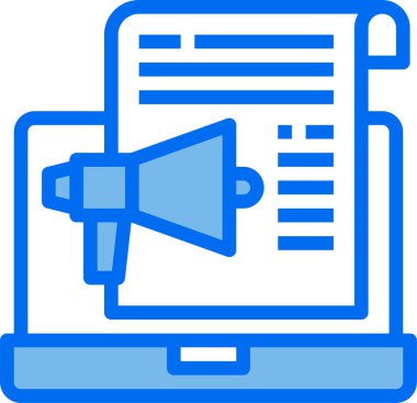 Megafon ikonu vektör illüstrasyonu