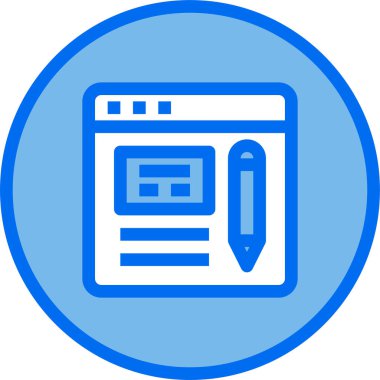 Web tarayıcı, basit vektör simgesi tasarımı