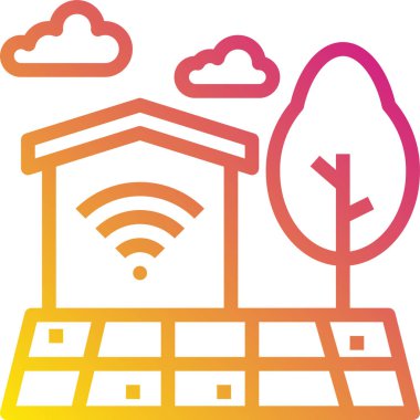 Kablosuz bağlantının basit simgesi, vektör illüstrasyonu