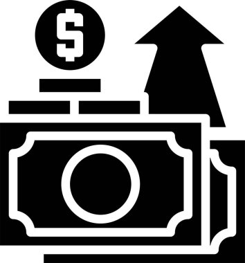 para ve finans büyüme vektörü simgesi