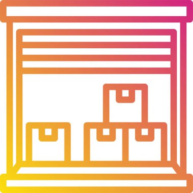 Depo binasının vektör çizimi