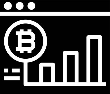 Kripto para birimi simgesi, bitcoin simgesi, madencilik simgesi