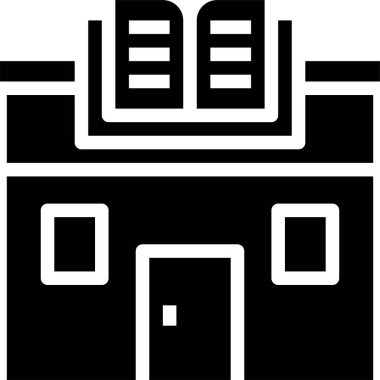 Kitapçı ikonu. Renkli vektör illüstrasyonu